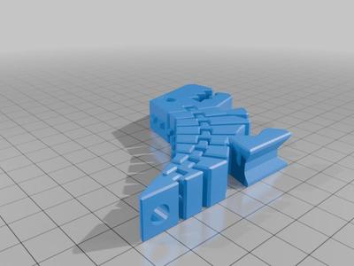Flexi dino keychain