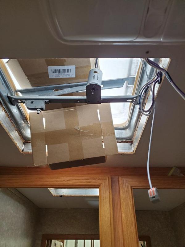 RV bathroom fan motor mount Ventline