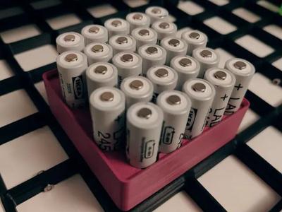 Gridfinity AA Battery holder
