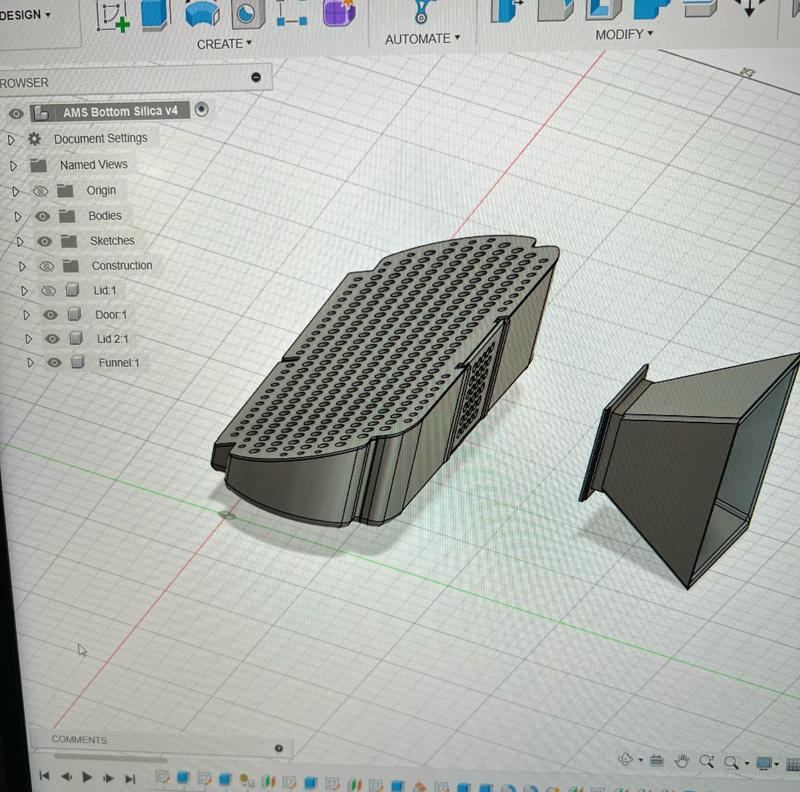 Bottom AMS Silica Container with Funnel