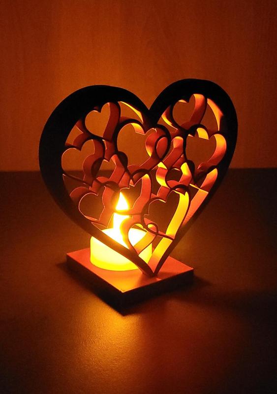 Heart Tea Light LED Lamp