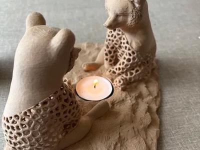 Bears with Tealight Voronoi