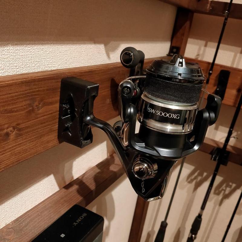 Fishing reel wall mount