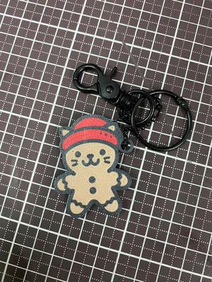 #6 Gingerbread cat man Christmas tree ornament and key chain