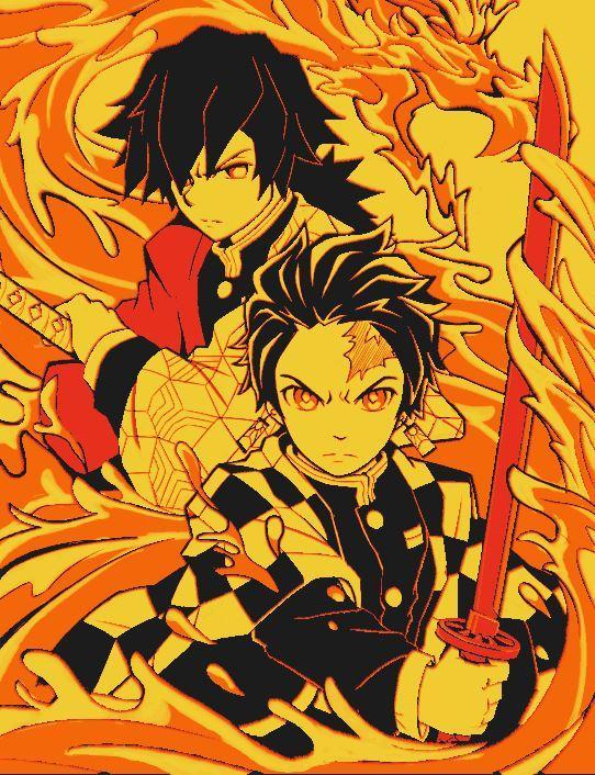 DemonSlayer - Giyu Tomioka - Tanjiro Kamado - HueForge