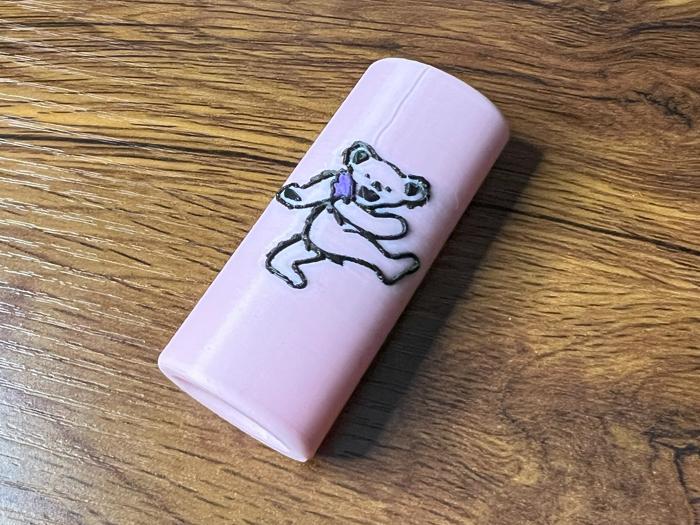 Grateful Dead Bear Lighter Cover (Pink)