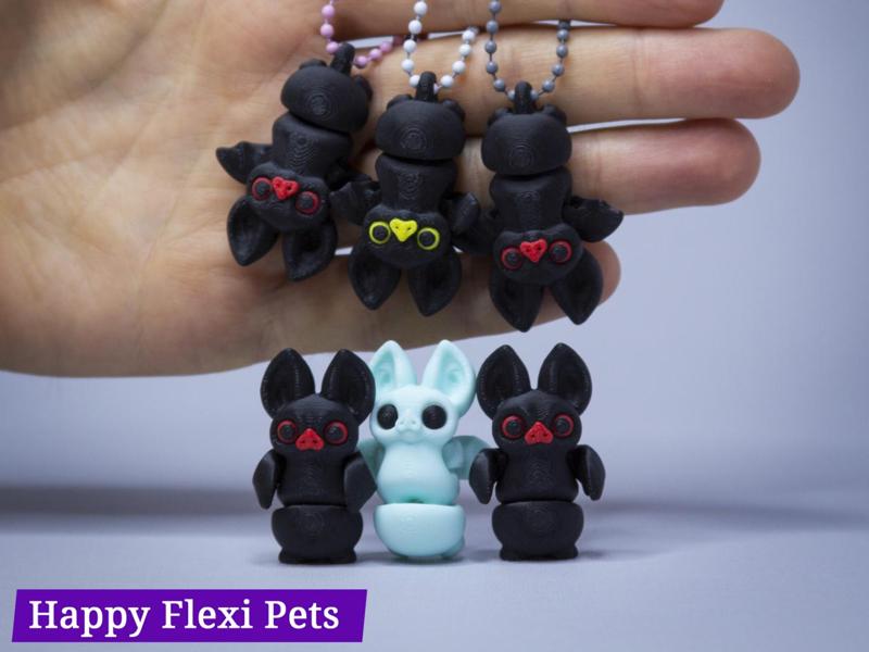 Bat the flexi toy, keychain or pet for Lil Dark