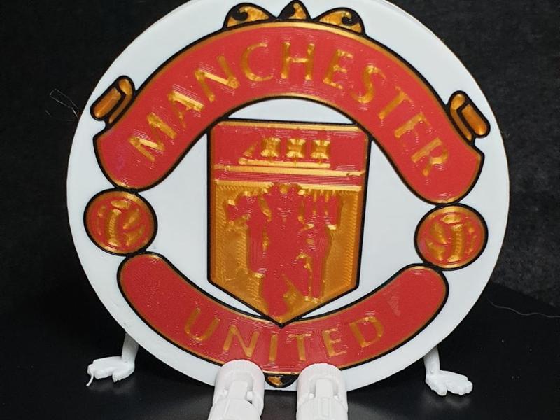 Manchester United FC shield with flexi legs