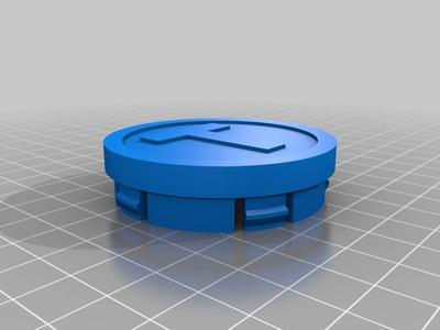 Wheel center cap for alloy wheel with customized motif