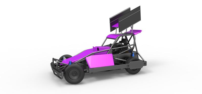 New Zealand Superstock car while turning Version 2 Scale 1:25