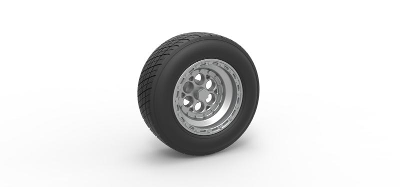 Diecast Front wheel from Sprint car Version 2 Scale 1:25
