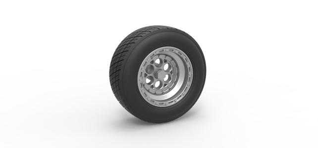 Diecast Front wheel from Sprint car Version 2 Scale 1:25