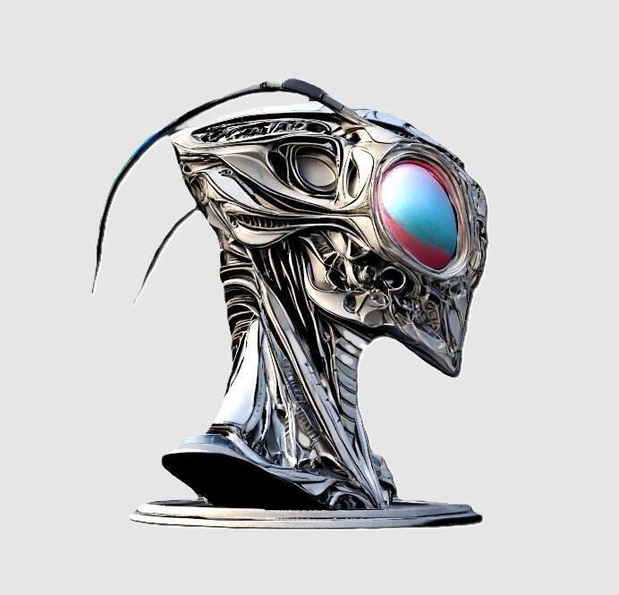 Alien Insectoid Bust