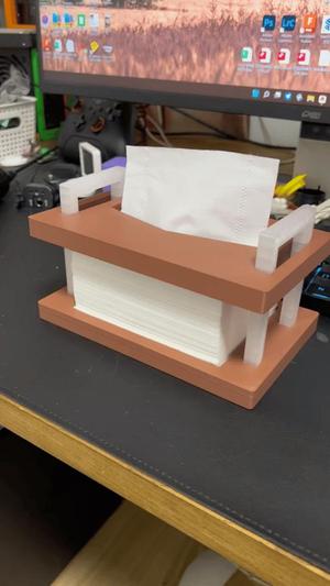 Suspended Push-Down Tissue Box
