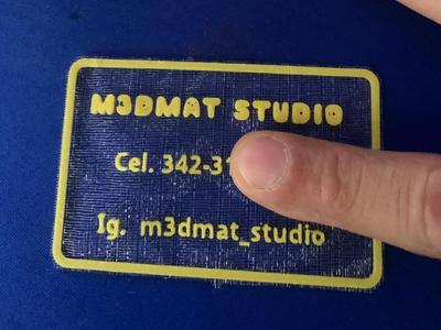 Customizable fabric business card