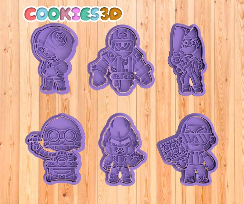 Brawl Stars cookie and dough cutters - Pack