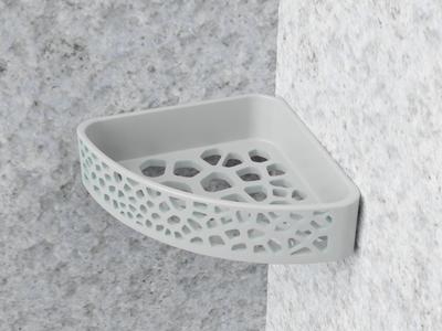 Corner Voronoi Shower Shelf