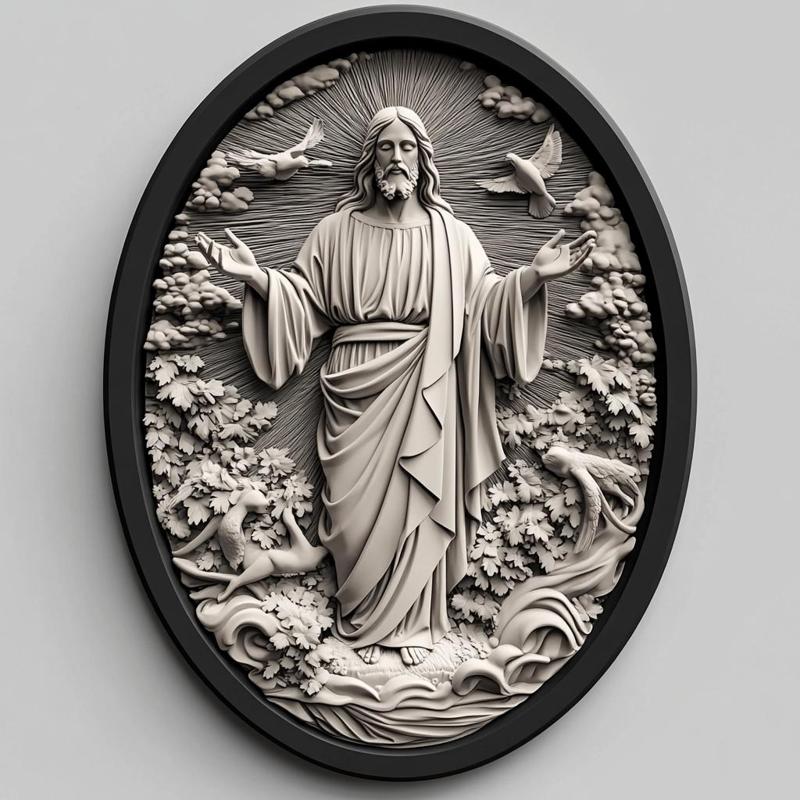 Jesus Christ Resurrection Relief Sculpture
