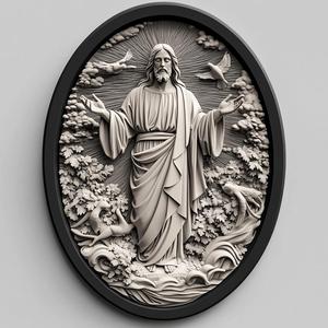 Jesus Christ Resurrection Relief Sculpture