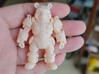 Mecha Winnie the Pooh Mechanically Scalable Print Children's Toy Figurine Display Model One-Click Print in Place