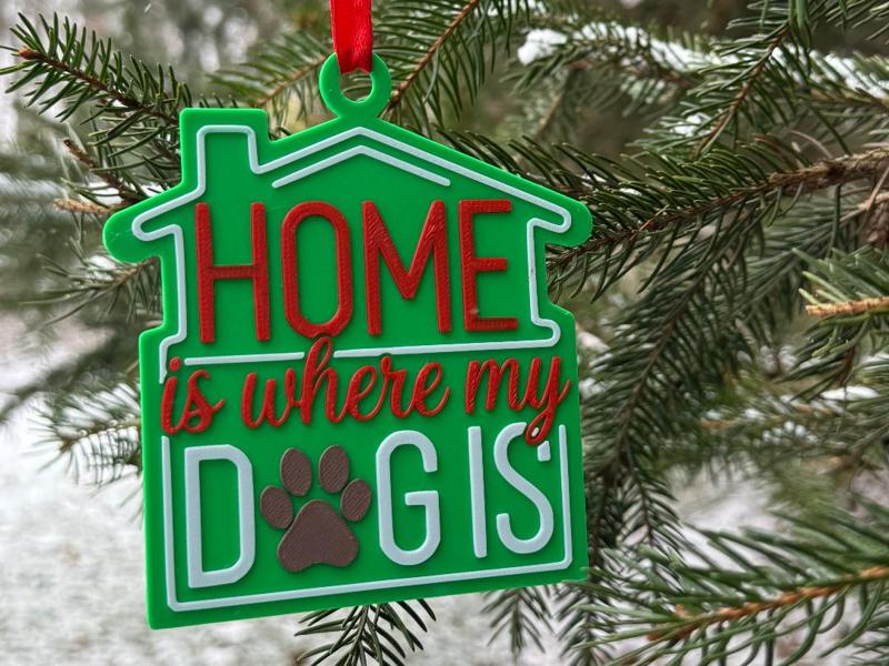 Home is where my dog is ornament