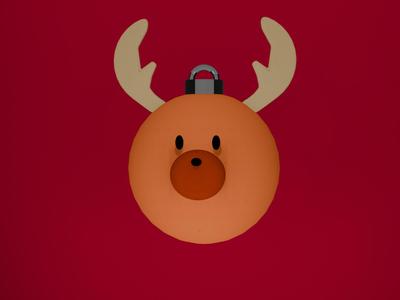Reindeer Ball For In The Christmas Tree