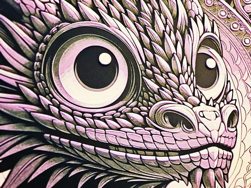 Dragon Portrait 200x200 – Hueforge 4-Color