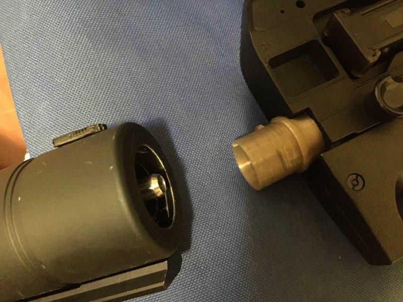 AEG  MARUI CA G&G P90  MP9 sliencer adapter