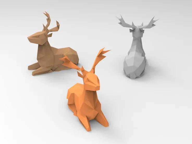 Low-poly Reindeer