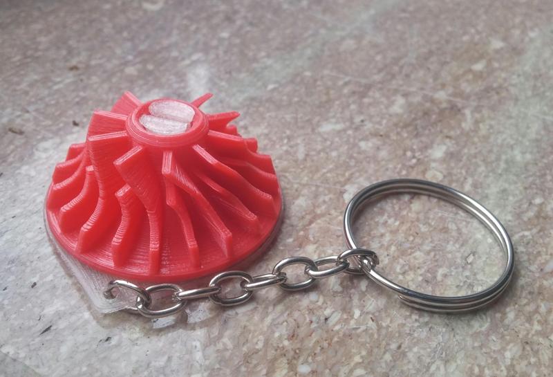Rotating impeller Keychain