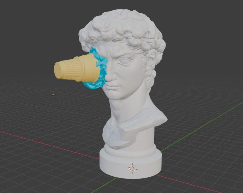 David with an ice cream