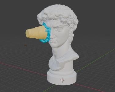 David with an ice cream