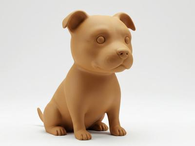 Mini Cute American Pitbull Terrier Figurine