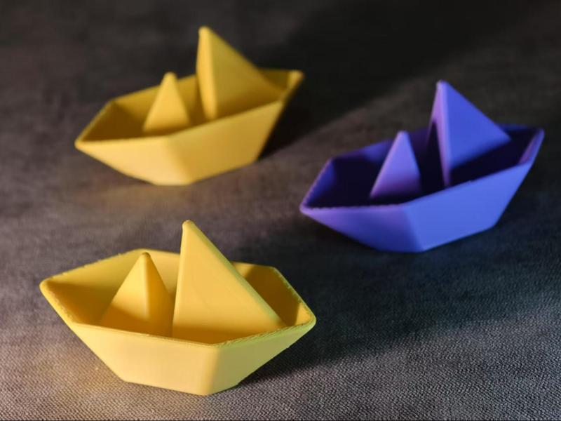 Childhood Origami Boat, Floats, 40-minute fast print, no supports required