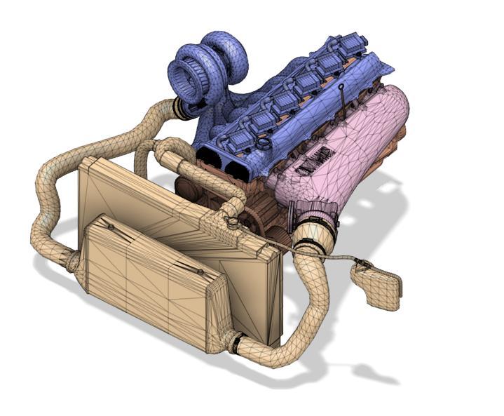 2JZ Engine Kit for Toyota Supra / JZX100 Chaser / Soarer - Scale 1/10