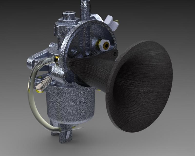 Pocket bike atv intake velocity stack carburetor 49cc