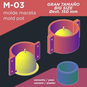 Mold for Cement or Gypsum Planter - 150 mm