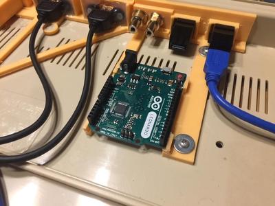 Amiga 500 Keystone Back Right Panel. Arduino Leonardo mount bracket