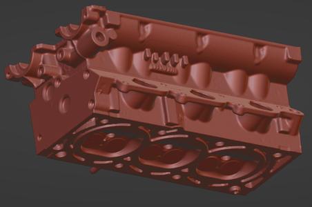 3d Scan Opel V6 Cylinder Head – 3D Scan Model (C25XE / X25XE – Calibra, Omega, Vectra)