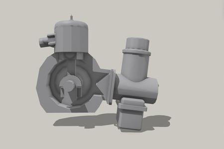 2-Stroke Kart Engine Model (KZ Style) LOWPOLY
