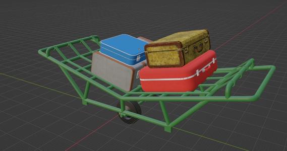 HO SCALE RAILWAYS LUGGAGE TROLLEY HO