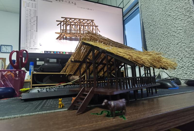 The stilt house of the Hemudu people