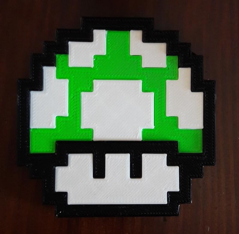 Mario 8-bit 1 up mushroom