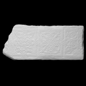 Pseudosarcophagus slab with a cross and geometrical and vegetal decoration
