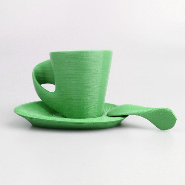 Espresso cup, saucer and sugar spoon