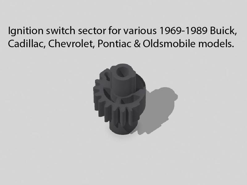 Ignition switch sector for various 1969-1989 Cars