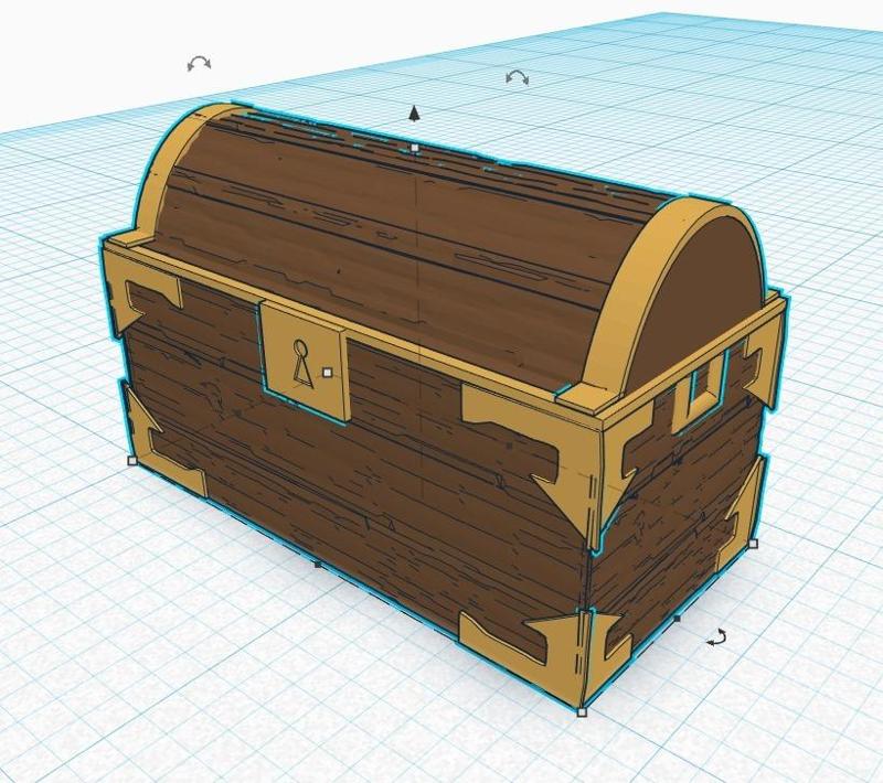 ULTIMA ONLINE - UO inspired wood chest 28mm D&D PATHFINDER