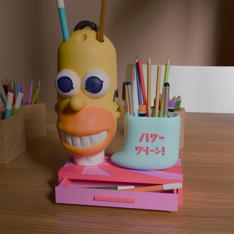 Japanese Homer pencil holder