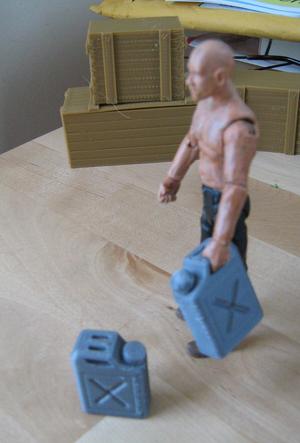 Gas/Water can with removable cap (3.75" scale)