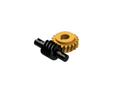 Worm Gear - Center D. 30 mm - Ratio  5 & 10 - Worm with Shaft